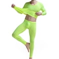 thumbnail image 4 of Jumpingount Conjunto de ropa interior para hombre, ropa de dormir de seda helada para otoño e invierno, ropa de abrigo de Color sólido, camiseta interior conjuntos de ropa Blanco/M Jumpingount AP013755-01, 4 of 6