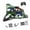 Green Double Battery, variant on BELOVING RC Plane Portable 360 degree Flip Fighter Jet Model for Kids Boys Adults Beginners Green Double Battery