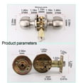 thumbnail image 3 of Stainless Steel Tubular Door Lock, Exterior Handle Deadbolt, Door Handle With Lock, Satin Finish, 3 Keys, For Interior & Exterior Doors, Meiiso, 3 of 9