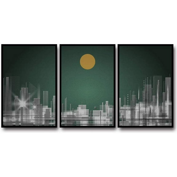IDEA4WALL 3 Piece Framed Canvas Wall Art for Living Room, Bedroom Nordic Style Canvas Prints for Modern Home Decoration Ready to Hang
