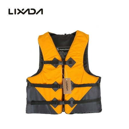 Lixada Professional Polyester Adult Safety Survival Vest Swimming Boating Drifting with Emergency (Best Drift Boat For The Money)