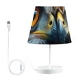 thumbnail image 2 of Faces Owls LED Desk Lamp Table Lamp USB Bedside Nightstand Small Lamp for Bedroom Living Room Kids Room, 2 of 8