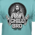thumbnail image 6 of Teelocity Chill Bro I Got This Jesus Graphic T-Shirt (Medium - Standard Fit, Athletic Heather), 6 of 10