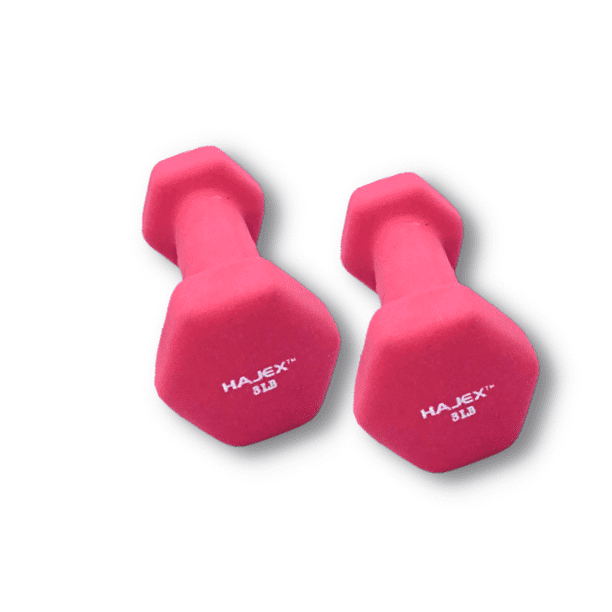 CAP Barbell Neoprene Coated Dumbbell Set, Hot Pink - 3lbs for sale online