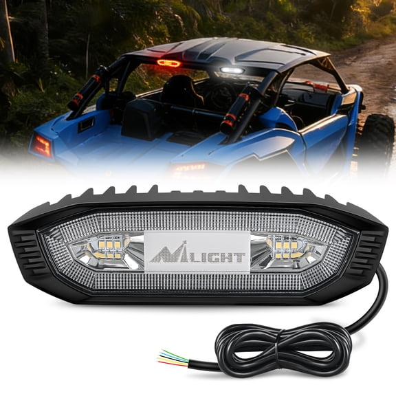 Nilight UTV LED Chase Brake Light Universal 1.75”-2.0” Roll Bar Mount LED Running Brake Strobe Reverse Cargo Light for UTV ATV Can-Am Polaris RZR Dune Buggy Golf Cart Boat