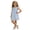 Blue, variant on Toddler Girls Embroidered Gingham Dress Sleeveless Crew Neck A-Line Casual Dress
