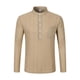 thumbnail image 5 of pstuiky hombres de manga larga, Camisa holgada informal con bolsillos ventilados y botones para hombre, cuello alto y mangas largas tops de invierno para hombre xxxl, 5 of 9