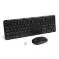 thumbnail image 3 of PloutoRich Wireless Keyboard and Mouse Combo, Ultra Slim Silent Full-Size Computer Keyboard Mouse Set with 2.4G USB Receiver & Keyboard Cover for Laptop Computer PC Desktop(Black), 3 of 11