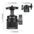 thumbnail image 2 of PULUZ 360 Panorama Aluminum Alloy Tripod Ball Head Adapter with Knob Lock(Black), 2 of 6