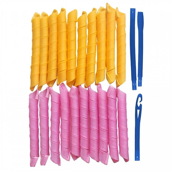 RAGUPEL Magic Curler Spiral Curl Magic Styling Set No Heat Curler Color Curler Long Hair With Styling Hook Tool (55Cm)
