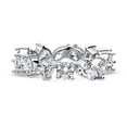 thumbnail image 2 of BERRICLE Sterling Silver Cluster Cubic Zirconia CZ Fashion Anniversary Eternity Ring for Women, Rhodium Plated Size 6, 2 of 5