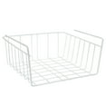 Westerly 16 Inch 4 Pack White Under Shelf Wire Basket Hanging Storage Baskets, Under Add