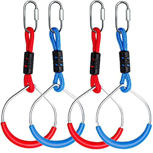 Lilys Things Double Obstacle Line Attachments: Monkey Bars for Kids 2 Pack Easy Attachment to Most Any Home Playground Equipment Sets Ninja Line Attachments for Slackline Obstacle Course 