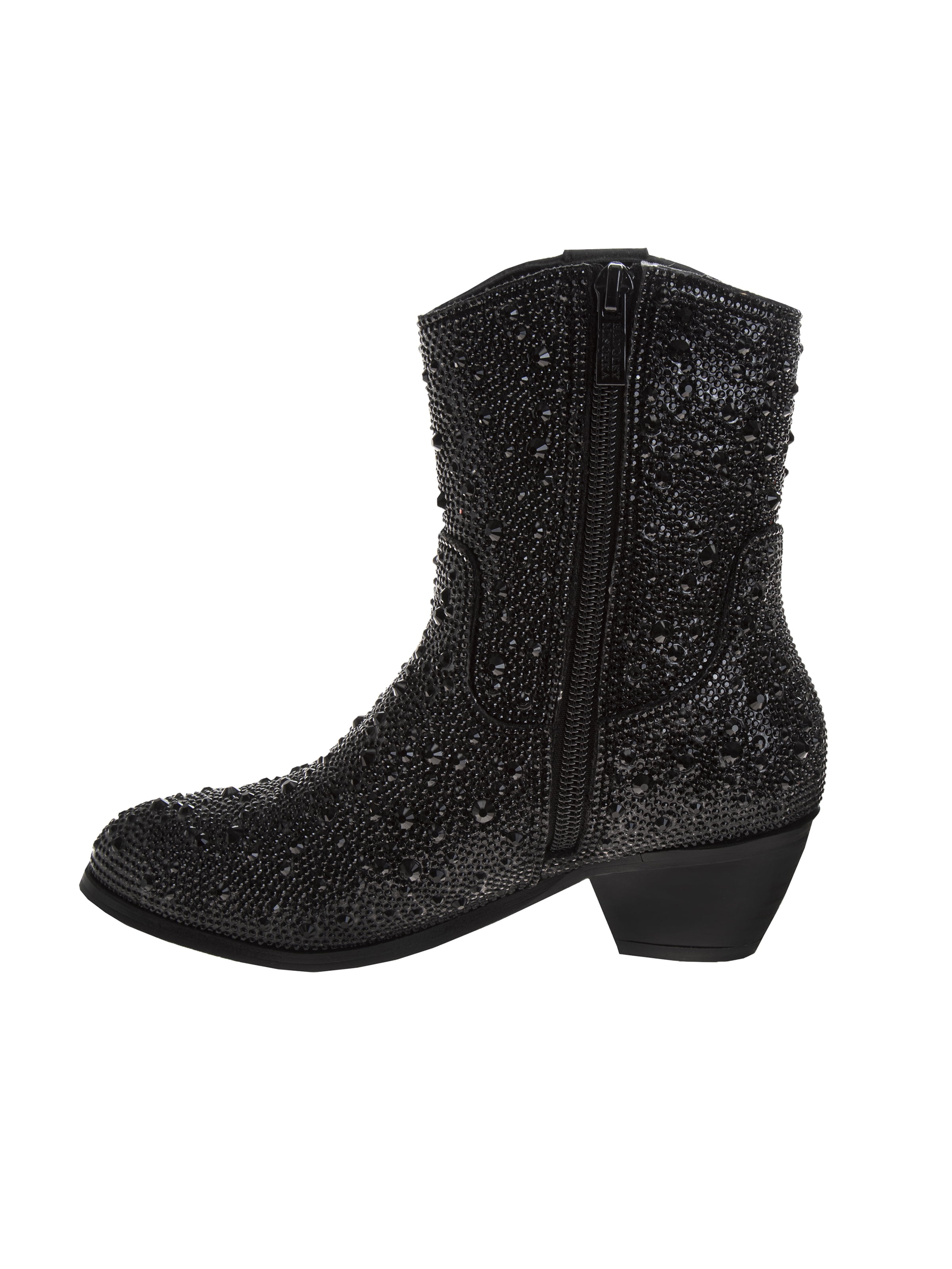 Badgley Mischka Little and Big Girls Rhinestone Western Boot
