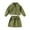 Army Green, variant on Mercatoo Toddler Kids Baby Girls Long Sleeve Jacket Coat T Shirt Tops Bow Button Skirts 2PCS Outfits Baby Girl Birthday Dress