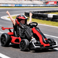 thumbnail image 3 of VIBESPARK 24V Electric Go Kart, Drift Go Kart for Kids with Adjustable Seat, Two Drive Modes, Ultra-Long Battery Life, Bluetooth, LED lights, Ride on Car for Kids 6-12, Red, 3 of 10