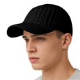 thumbnail image 2 of CYSFASHION Baseball Cap for Men Cotton Sun Visor Casual Fleece Cozy Cold Weather Women's Hats & Caps Black, 2 of 9