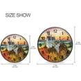 thumbnail image 2 of Dreamtimes Castle in Autumn Pattern Wall Clock Silent Non Ticking 10 Inch Round Easy to Read for Home Office School Clock, 2 of 7