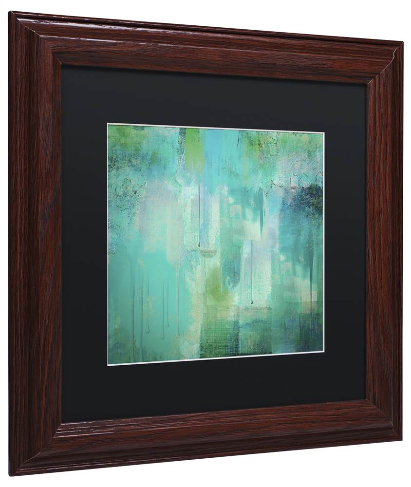 Color Bakery 'Aqua Circumstance' Black Matted Framed Art