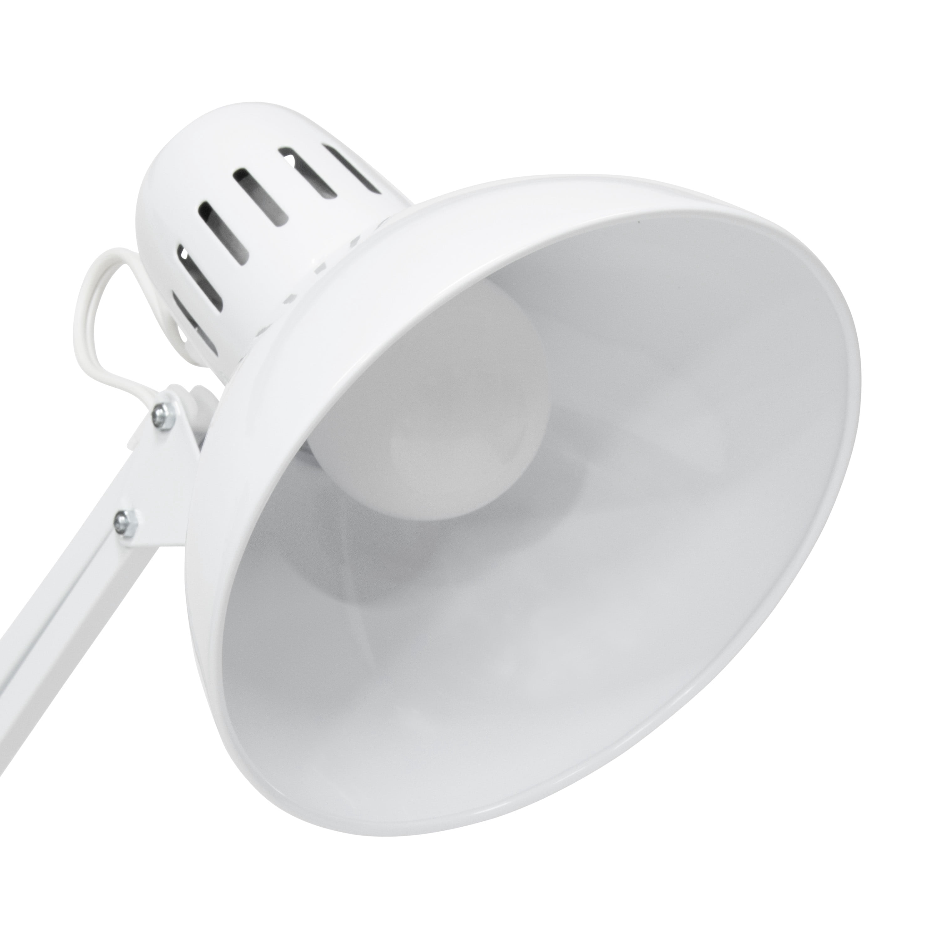 Studio Designs Metal Adjustable Desk Lamp with LED Bulb and Clamp Base