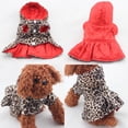 thumbnail image 2 of Hot Leopard Pet Dogs Tutu Dress Coat Puppy Cat Hoodie Cotton Warm Apparels Skirt, 2 of 5