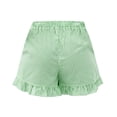 thumbnail image 6 of Dresfit Boxer Shorts for Women Plaid Gingham Shorts Summer 2026 Ruffle Wide Leg Y2k Pajama Bottoms with Pocket High Waisted Plus Size Beach Pajama Shorts M, 6 of 6
