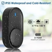 Sgokeen Outdoor Wireless Doorbell for Home Operating at 1300 feet(1 Plug in Receiver + 2 Transmitters)
