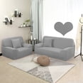 thumbnail image 2 of Unique Bargains 1-Piece Jacquard Solid Stretch Armchair Slipcover, Gray, 2 of 7