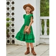 thumbnail image 6 of Arshiner Girls Dresses Flutter Sleeve A-Line Sundress Casual Summer Tiered Swing Midi Pocket Dress, 6 of 6
