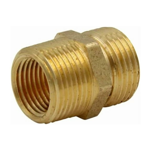 Everbilt LFA-665 Hose Pipe Adapter 3/4 in. MHT x 3/4 MIP or 1/2 in. FIP Brass