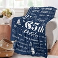 thumbnail image 2 of LHSHID 65th Birthday Gifts for Men Men 65th Birthday Decorations 65 Years Old Happy Birthday Blanket Birthday Gifts Ideas for Dad Husband Grandpa Soft Blanket 60"x80", 2 of 7