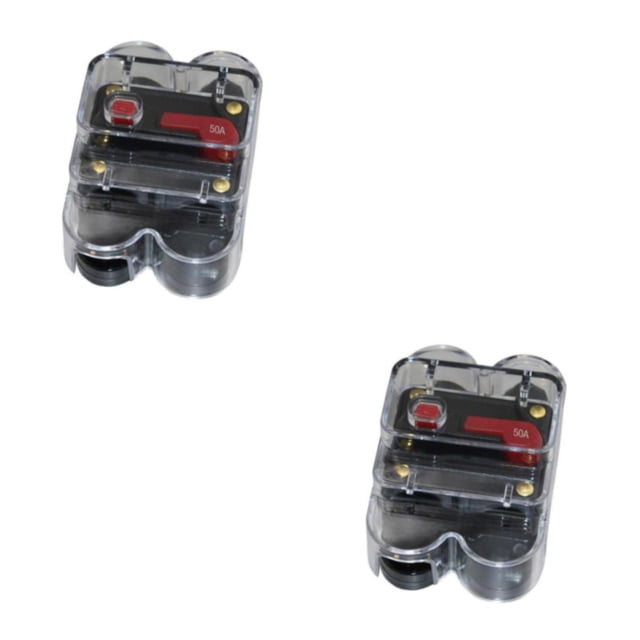 Guardoinrt Car Auto Audio Radio In Line Fuse Breaker Circuit For DC 12V Black 50A 2Set