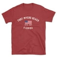 thumbnail image 1 of Fort Myers Beach Florida Patriot Men's Cotton T-Shirt, 1 of 1
