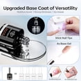 thumbnail image 5 of modelones Gel Nail Glue 9 in One Base Gel and No Wipe Top Coat Set 2Pcs for Gel Nail Polish Adhesive Nail Extension Gel Rhinestone Glue Nail Art LED Need 15ml, 5 of 9