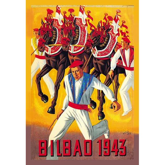 Bilbao: Corridas Generales Museum quality giclee print canvas wrap(20" x 30")