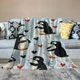 thumbnail image 2 of BCIIG Animal Penguin Blanket Ultra Soft Cute Penguins Flannel Fleece Throw Blankets Lightweight Microfiber Fun Art Kids Adult Bedding for Gifts Travel 40x50in, 2 of 6