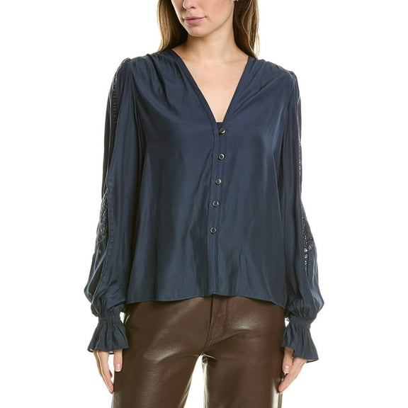 Ramy Brook womens  Hava Top, m, Blue