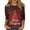 A009-Deep Red, variant on Womens Christmas Clothes 3/4 Sleeve Christmas Tops for Women Christmas Tree Print Plus Size Trendy Holiday Blouse Tshirts