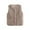 Khaki, variant on Women's Shearling Vest Lined Sleeveless Jacket For Winter Warmth Canvas Coat Girls Furry Vest Hiking Vest Women Vest Side Womens plus Size Coats E Vest for Women Insulated Vest Women Womens