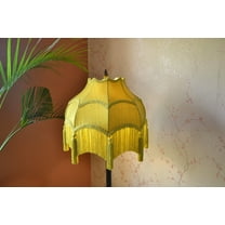 BespokeByNikita Linen Scallop Dome Green Lampshade