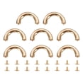 thumbnail image 1 of 8 Piezas de Conectores de Hebilla D-Ring de Metal, Hebillas D-Ring de Aleación de Puente Arco con Tornillos (Dorado Claro, 1.2 x 0.2 Pulgadas), 1 of 6