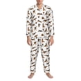 thumbnail image 3 of Fotbe German Shepherd Dog Pijama de Hombre con Estampado de Manga Larga, Conjunto de 2 Piezas, Ropa de Dormir Suave y Cómoda con Bolsillos-X-Large, 3 of 7