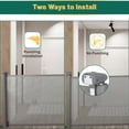 thumbnail image 7 of 118inch Retractable Baby Gate, Extra Wide Mesh Barrier Door, Extended Pet Gate for dogs, Useful Safety Gates For Stair, Hallways, Kitchens, Indoor, Outdoor, Bedrooms, Grey, 7 of 7