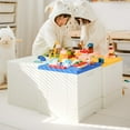 thumbnail image 2 of Folding Storage Box with Building Lid for Duplo Blocks L Collapsible Storage Bin QtToy Container for Lego Bricks (), 2 of 8