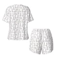 thumbnail image 6 of Wukai Cute Rabbit Women's Pajama Set,Short-Sleeve Top and Shorts with Elastic Waistband and Pockets for Loungewear, Yoga, and Casual Wear-X-Large, 6 of 8