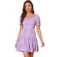 thumbnail image 1 of Vestido Fluido Con Escote Cuadrado Y Volantes En La Espalda Para Mujer Lavanda XS, 1 of 6