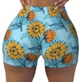 thumbnail image 2 of Picia Sunflowers Printed Workout Shorts for Women Seamless Scrunch Butt Lifting High Waisted Yoga Gym Booty Running Moisture-wicking Short Pants-Small, 2 of 9