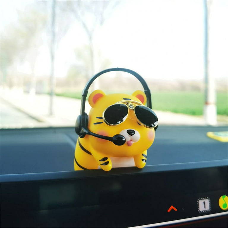 1Pcs Car Dashboard Decoration Animal Toy Car Tiger Desktop Mirror