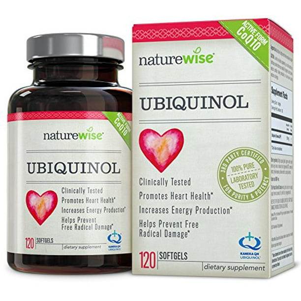NatureWise Ubiquinol with Clinically Tested Kaneka QH, CoQ10, 100 mg, 120 count