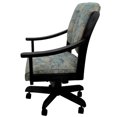 thumbnail image 4 of Swivel Wood Dining Caster Chair Casa in Poet Sky Blue - Black, 4 of 5